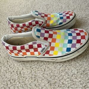 Kids Vans Classic Checkerboard Slip-On
Rainbow/True White Shoes